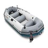 INTEX Conjunto De Barcos Infláveis 68376EP Mariner 4- Inclui Remos De Barco Deluxe De 137 Cm E Bomba De Alto Rendimento - Quilha Resistente Ao Desgaste - Suportes Removíveis Para Vara De Pesca - 4