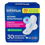 Intimus Absorvente Noturno Seca Com Abas 30 Unidades