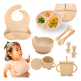Introdução Alimentar Em Silicone Kit C 8 Peças Infantil Bebê