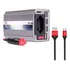 Inversor 12v Para 220v 200w Conversor De Tensão Knup 1 Tomada 3 Pinos E 1 Portas Usb 5v 4,8a Proteção Contra Sobrecarga Led Indicador Igual Tomadas Residências 220v Incluso Cabo Type-c Brinde