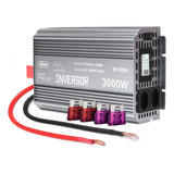 Inversor 12v Para 220v 3000w Pico 6000w Onda Senoidal Pura Painel Com Visor Led 220v Igual As Tomadas Residenciais Universal 85% De Eficiência Tripla Proteção Acompanha 4 Fusível Brinde