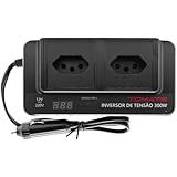 Inversor Automotivo Portátil Tensão 12V Para 220V 300W Com Portas USB Conversor Para Veículos  Sistemas Solares  Camping E Demais Emergências Com Proteção Integrada