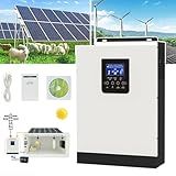 Inversor Solar Híbrido Off Grid De 3kva 2400w 24v Modo De Rede Elétrica Solar Ajustável Onda Senoidal Pura Entrada 24vdc Saída 80vdc 220vac 