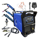 Inversora De Solda E Corte Multiprocesso 250a Com Kit Plasma Cor Azul Frequência 60 Hz 220v
