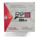 Iomega 250 Mb Zip Disk Pacote Com Seis