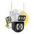 Ip Camera Externa Wifi Dupla Lentes 2 Em 1 Visao Noturna 5g