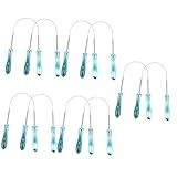 Ipetboom 10 Pcs Limpador De Língua Em Forma De U Raspador De Língua Oral Ferramentas De Limpeza Oral Da Língua Luvas De Banho De Bebê Para Banho Boca Escova De Cabeça Manual Aço Inoxidável