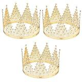 Ipetboom 3 Pecas Tiara Topo De Bolo Coroa Mini Decoração Infantil Bolos De Coroa De Cristal Topo De Bolo Cristal Decoração De Bolo Flores Chapelaria Decorações Decorar Filho Cartola