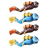 Ipetboom Brinquedo Diver Action Aerating Aquarium Ornament Fish Floating Diver Decor Undersea Diver Hunter Figurine Aquarium Landscape Accessories Acessórios Mesa