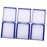 Iplusmile 3pcs Caixas Caixa De Slides Porta Lâminas De Microscópio Recipiente De Slides Preparados Suporte Para Lâminas De Microscópio Vidro Abdômen Ferramenta Branco