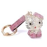 Iriver Blank Lindos Chaveiros De Strass Brilhantes Para Mulheres E Meninas - Chaveiro De Cristal Brilhante E Brilhante Para Bolsas, Chaves De Carro, Bolsa De Moedas, Mochila (hello Kitty-rosa), Hello Kitty - Rosa, 5*5*3cm