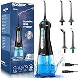 Irrigador Bucal Sem Fio Para Dentes Profissional De Limpeza De Dentes Irrigador Bucal Dentário Com 3 Modos E 4 Pontas De Jato Para Aparelho De Gengivas IPX7 à Prova D água Tanque