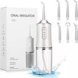 Irrigador Oral Limpeza Profunda Jato D àgua Supersônico 3 Modos Diferentes Tanque De 220ML Eletrico Dentes E Gengiva -Multicolorido-