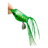 Isca Artificial Frog Com Colher Tucunaré Traíra Trairão 1 Un Cor Verde Bolinha Preta