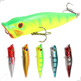Isca Artificial Popper Importada Superficie Tucunaré Kit 5
