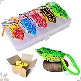 Isca Artificial Sapinho Sapo Frog Rã Anti Enrosco Kit 5 Unidades Caixa
