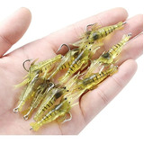 Iscas Artificiais Camarão Kit Com 10 Tucunaré Robalo Dourado