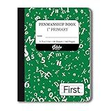 IScholar Caderno De Redação Primária De Grau 1 19 X 24 Cm 80 Folhas Pauta Mármore Verde 10028 