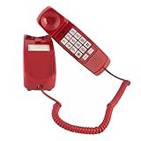 ISoHo Phones Telefones Domésticos Design Fácil De Usar Para Idosos Telefones De Parede Vintage Telefones Fixos Chamadas Claras Posicionamento Versátil Compacto 8 X 7 X 20 Cm Vermelho Carmesim