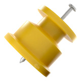 Isolador Cerca Elétrica Roldana 30x30 Amarelo Pct C 100