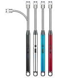 Isqueiro Acendedor Elétrico Recarregável De Fogão A Gás Churrasqueira Velas Cozinha Ponta Flexível Carregamento USB 27 Cm Premium Cores Sortidas