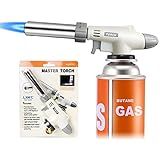 Isqueiro De Cozinha De Tocha De Butano Tocha Culinária Profissional IEIK Reverso De 360 Graus Com Trava De Segurança E Chama Ajustável Para Cozinhar Crème Brulee E Assar Gás Butano Não Incluído 