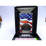 Isqueiro Zippo American Stamp Flag Cromado