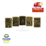 Isqueiro Zippo Metal Vintage Antigo Fluido Desenhos Style