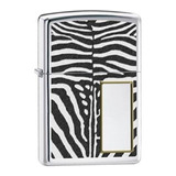 Isqueiro Zippo Zebra Cromado Polido 28046 Raro