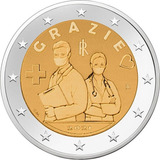 Itália 2021 - Profissionais Da Saúde - 2 Euros Com - F C