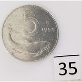 Itália Moeda Alumínio 5 Liras 1952 *