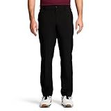 IZOD Calça Masculina Swingflex De Golfe  Preto Liso  34W   30L