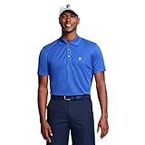 IZOD Camisa Polo Masculina Performance Golf Grid Manga Curta Stretch Azul Cobalto X Large
