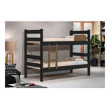 J a Móveis Beliche Solteiro Em Mdf 198cm X 92 5cm Prisma Cor Preto E Jequitibá