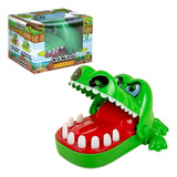 Jacaré Brinquedo Jogo Desafio Dentista Morde Dedo Crocodilo Cor Verde