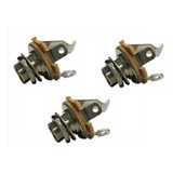 Jack Mono P10 Para Guitarra Contrabaixo Alpha Kit 03 Peças