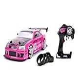 Jada Toys Hello Kitty Nissan Skyline Gt-r (bnr34) Drift Power Slide Elite R/c, Usb Charging, With 4 Extra Tires