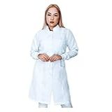 Jaleco Avental Botão Feminino Oxford Com Punho E Manga Longa Tamanho GG