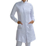 Jaleco Feminino Acinturado De Gabardine estética médica 