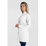 Jaleco Feminino Acinturado Gola Padre Não Amassa Premium