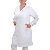 Jaleco Feminino Brim 100 Algodão Com Punhos