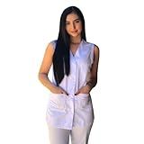 Jaleco Feminino Cavado Acinturado Gabardine Branco Branco G 