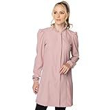 Jaleco Feminino Elastano Two Way Punho Gola Padre Com Botão ROSA G2 
