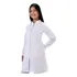 Jaleco Feminino Gabardine Gola Padre Com Zíper Manga Longa