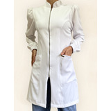 Jaleco Feminino Luxo Médica Enfermeira Manga Bufante Biah