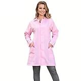 Jaleco Feminino Manga Longa Acinturado Oxford BR Alfa G Regular Regular Rosa 