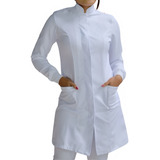 Jaleco Feminino Manga Longa Gabardine enfermeira médica