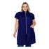 Jaleco Feminino Oxford Zíper Manga Curta Plus Size Lia