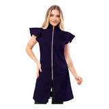 Jaleco Feminino Ziper Acinturado