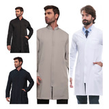 Jaleco Masculino Gabardine Elastano Zíper Slim Baltic Full